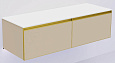 Тумба под раковину Armadi Art QUATRO 790-M2-140(70+70)-D-MG+LD 140 см (70+70) DAPHNE профиль MATT GOLD Тумба под раковину Armadi Art QUATRO 790-M2-140(70+70)-D-MG+LD 140 см (70+70) DAPHNE профиль MATT GOLD