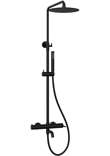 Душевая система Vincea Villa VSFS-1VL1MB с изливом, черная Душевая система Vincea Villa VSFS-1VL1MB с изливом, черная