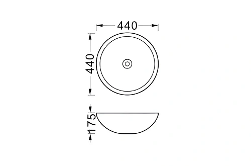 Раковина Aquatek AQ5354-MW 440x440x175, матовый белый, накладная Раковина Aquatek AQ5354-MW 440x440x175, матовый белый, накладная