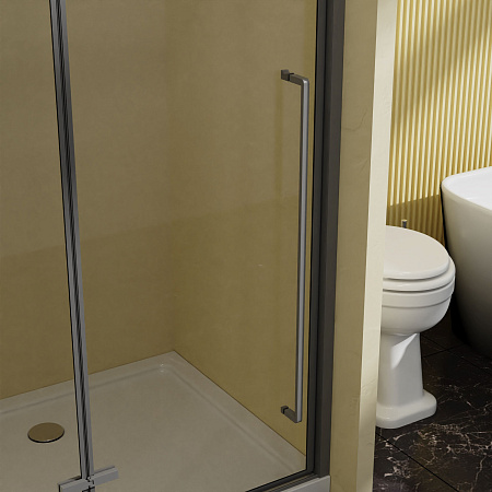 Душевая дверь Vincea Slim-N VDPH-5SN900CLGM, 900, вороненая сталь, стекло прозрачное