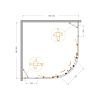 Душевой уголок CEZARES MOLVENO-R-22-90+30-P-Cr 120x120см стекло рифленое, профиль хром Душевой уголок CEZARES MOLVENO-R-22-90+30-P-Cr 120x120см стекло рифленое, профиль хром