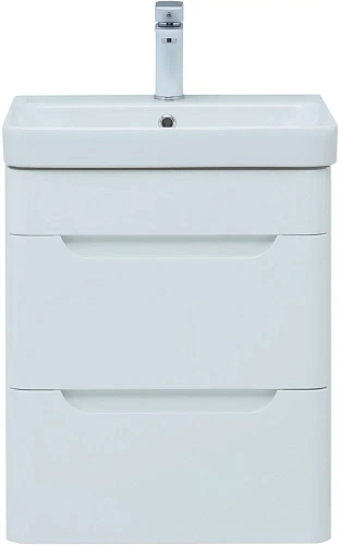 Тумба под раковину Aquanet София 50 белый глянец (2 ящика) 00274171 Тумба под раковину Aquanet София 50 белый глянец (2 ящика) 00274171