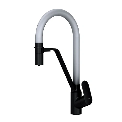 Смеситель для кухни AM.PM Like F8007825 с каналом для питьевой воды и гибким изливом, черный/серый Смеситель для кухни AM.PM Like F8007825 с каналом для питьевой воды и гибким изливом, черный/серый