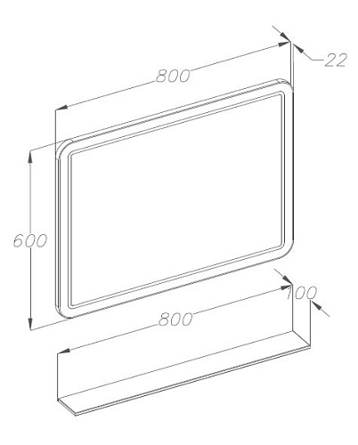 Зеркало Opadiris Элеганс 80 Z0000014965 Зеркало Opadiris Элеганс 80 Z0000014965