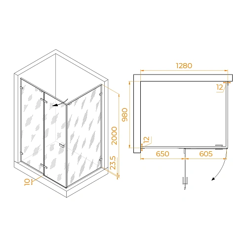 Душевой уголок RGW SV-040 1300x1000 мм 353204030-21 хром Easy Clean Душевой уголок RGW SV-040 1300x1000 мм 353204030-21 хром Easy Clean