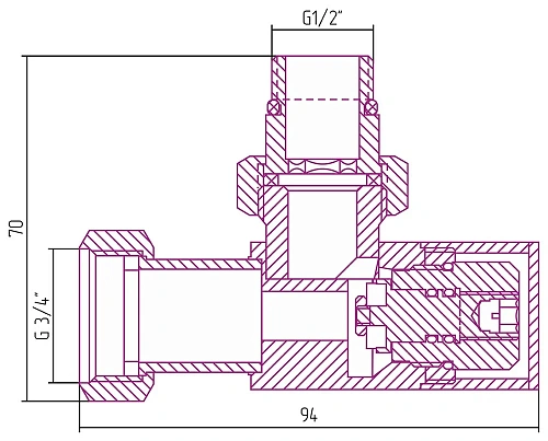 Вентиль Сунержа угловой под шестигранник G 1/2 НР х G 3/4 НГ 020-1404-1234 Шампань Вентиль Сунержа угловой под шестигранник G 1/2 НР х G 3/4 НГ 020-1404-1234 Шампань
