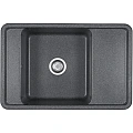 Кухонная мойка Aquaton Беллис 78 1A725032BS210 из литого мрамора, графит Кухонная мойка Aquaton Беллис 78 1A725032BS210 из литого мрамора, графит