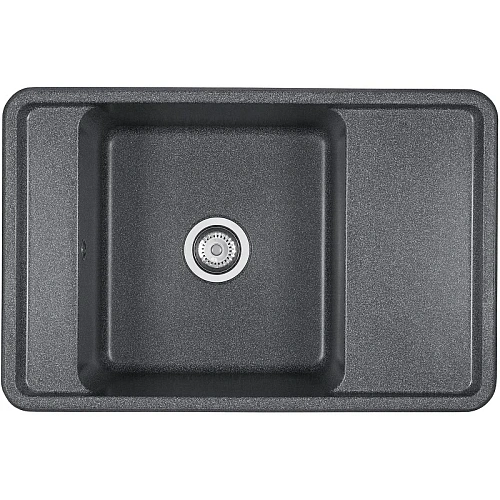 Кухонная мойка Aquaton Беллис 78 1A725032BS210 из литого мрамора, графит Кухонная мойка Aquaton Беллис 78 1A725032BS210 из литого мрамора, графит