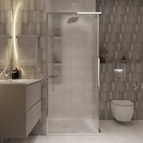 Душевой уголок Niagara Nova NG-3622-34 (80x80x195) квадратная, раздвижная, хром, стекло шиншилла Душевой уголок Niagara Nova NG-3622-34 (80x80x195) квадратная, раздвижная, хром, стекло шиншилла