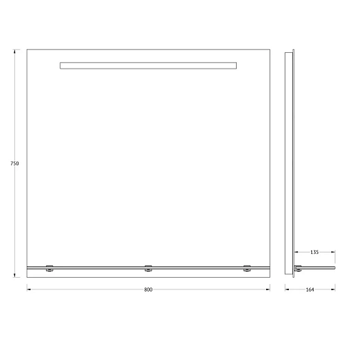 Зеркало Evoform Ledline-S BY 2156 80х75 см Зеркало Evoform Ledline-S BY 2156 80х75 см