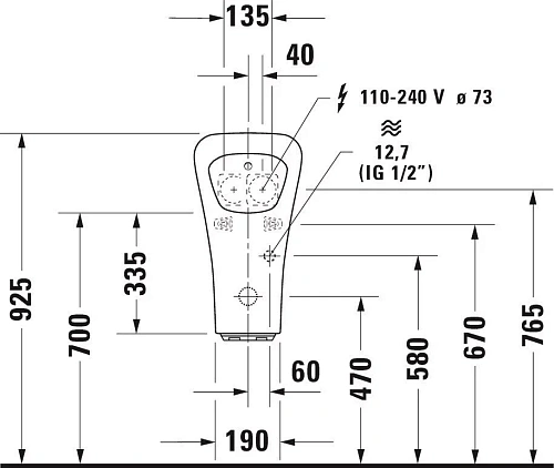 Писсуар Duravit DuraStyle 2806310007 30 см белый Писсуар Duravit DuraStyle 2806310007 30 см белый