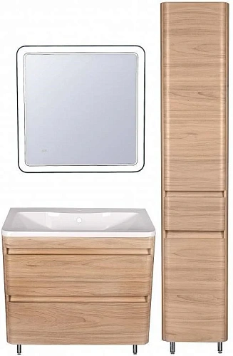 Зеркало Style Line Атлантика 80x80 с подсветкой и часами СС-00000671 Зеркало Style Line Атлантика 80x80 с подсветкой и часами СС-00000671