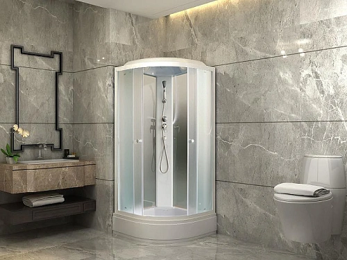 Душевая кабина Parly EFM921 900x900 профиль белый, стекло матовое Душевая кабина Parly EFM921 900x900 профиль белый, стекло матовое