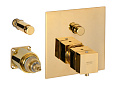 Смеситель для душа Remer Q-Elegance QT09KBDO термостатический, золото глянцевое