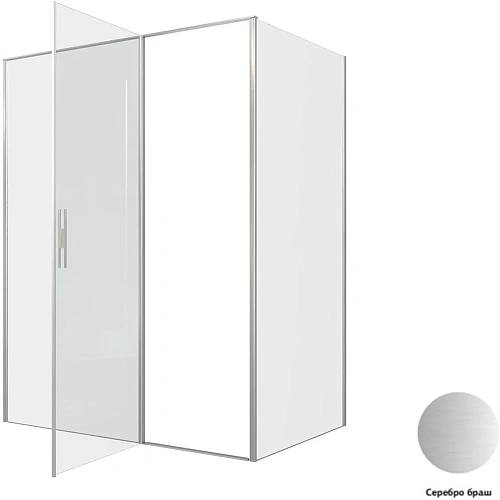 Душевой уголок Allen Brau Priority 160x100 3.31038.BA + 3.31047.BA серебро браш Душевой уголок Allen Brau Priority 160x100 3.31038.BA + 3.31047.BA серебро браш