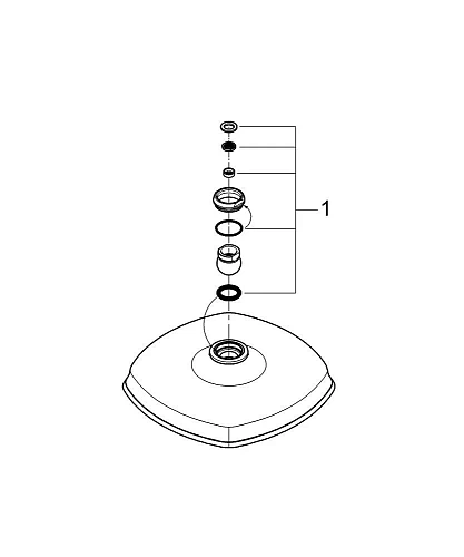 Верхний душ GROHE Rainshower Grandera 210, хром (26473000) Верхний душ GROHE Rainshower Grandera 210, хром (26473000)