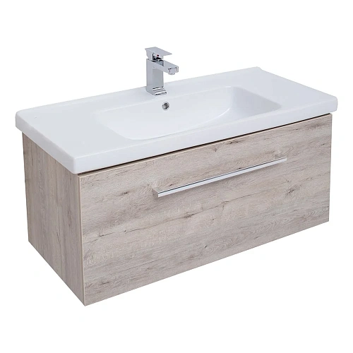 Тумба под раковину DREJA BIG INN, 100 см, подвесная, 1 ящик + выдвижной внутренний ящик, дуб кантри 77.0206D Тумба под раковину DREJA BIG INN, 100 см, подвесная, 1 ящик + выдвижной внутренний ящик, дуб кантри 77.0206D