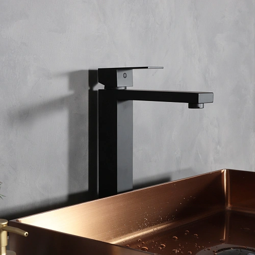 Смеситель для раковины Gid Anchel SS979-BM-D SS979BMD черный матовый Смеситель для раковины Gid Anchel SS979-BM-D SS979BMD черный матовый