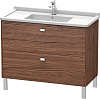 Картинка анонса товара «тумба под раковину duravit brioso br442301021 напольная 102 см орех темный»