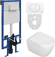 Комплект Унитаз подвесной STWORKI Ларвик 5512 безободковый с микролифтом + Система инсталляции для у 588887 Комплект Унитаз подвесной STWORKI Ларвик 5512 безободковый с микролифтом + Система инсталляции для у 588887