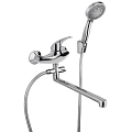 Смеситель для ванны Paini Smile 39CR112P19CAKM с длинным изливом с аксессуаром Смеситель для ванны Paini Smile 39CR112P19CAKM с длинным изливом с аксессуаром