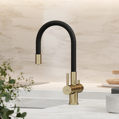Смеситель для кухни Sancos Lucia SC4004BG под фильтр, брашированное золото Смеситель для кухни Sancos Lucia SC4004BG под фильтр, брашированное золото