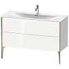 Тумба под раковину Duravit XVIU XV43040B122 подвесная 121 см белая/шампань