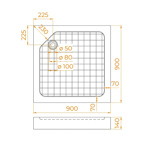 Душевой поддон RGW SMC SMC-W 900x900 мм 57350199-01 квадратный белый Душевой поддон RGW SMC SMC-W 900x900 мм 57350199-01 квадратный белый