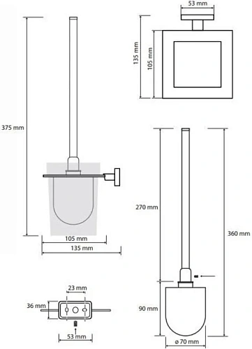 Ершик для унитаза Bemeta NIKI 153113012 Ершик для унитаза Bemeta NIKI 153113012