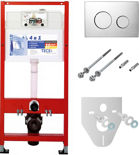 Инсталляция для унитаза TECE Loop К400626 4 в 1 с кнопкой смыва Инсталляция для унитаза TECE Loop К400626 4 в 1 с кнопкой смыва