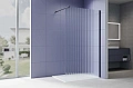Душевая перегородка Aquatek AQ.WI.140.2BL, стекло рифленое, Walk In 140см, с держателем 1200мм, профиль черный матовый Душевая перегородка Aquatek AQ.WI.140.2BL, стекло рифленое, Walk In 140см, с держателем 1200мм, профиль черный матовый