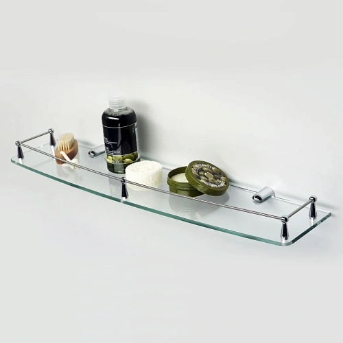 Полка WasserKRAFT K-555 стеклянная хром Полка WasserKRAFT K-555 стеклянная хром