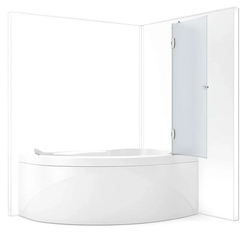 Шторка на ванну Aquanet AQ2 R, узорчатое стекло 00174160 Шторка на ванну Aquanet AQ2 R, узорчатое стекло 00174160