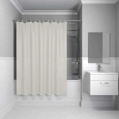 Штора для ванны IDDIS (BL02P24i11) 200x240 см, полиэстер бежевый Штора для ванны IDDIS (BL02P24i11) 200x240 см, полиэстер бежевый
