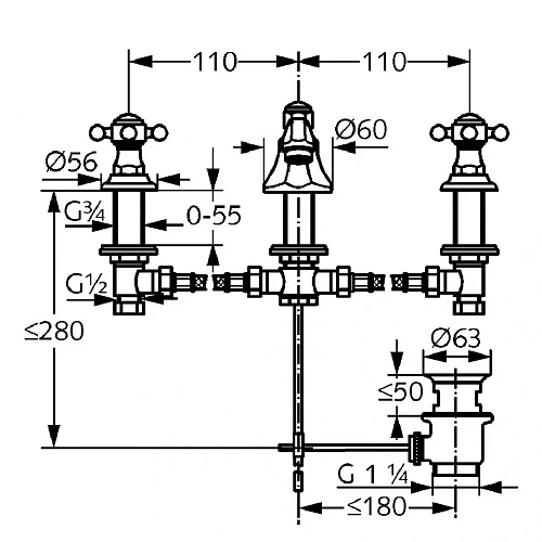Смеситель для раковины Kludi Adlon 510460520 DN 15, хром Смеситель для раковины Kludi Adlon 510460520 DN 15, хром