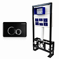 Инсталляция для унитаза BETTOSERB SAVA FREE STANDING SFS40006461 с клавишей смыва DUO черный матовый/хром Инсталляция для унитаза BETTOSERB SAVA FREE STANDING SFS40006461 с клавишей смыва DUO черный матовый/хром