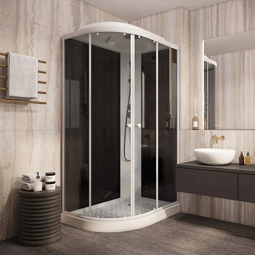 Душевая кабина Parly EC1231R 1200x800 профиль белый, стекло тонированное Душевая кабина Parly EC1231R 1200x800 профиль белый, стекло тонированное