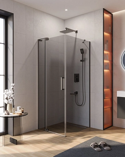 Душевой уголок CEZARES SLIDER-AH-1-90-70/80-GRIGIO-GM 70-80x90см стекло тонированное (графит), профиль оружейная сталь Душевой уголок CEZARES SLIDER-AH-1-90-70/80-GRIGIO-GM 70-80x90см стекло тонированное (графит), профиль оружейная сталь