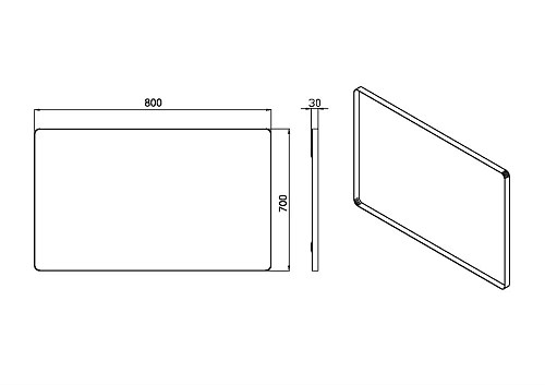 Зеркало Boheme Vallessi с круговой тыльной подсветкой 80x70, IP24 544/2 Зеркало Boheme Vallessi с круговой тыльной подсветкой 80x70, IP24 544/2