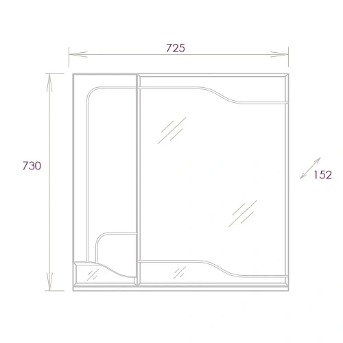 Зеркальный шкаф Onika ВЕРОНЭЛЛА 75.00 207521 Зеркальный шкаф Onika ВЕРОНЭЛЛА 75.00 207521