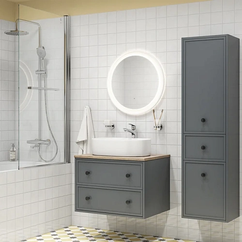 Тумба под раковину IDDIS Torr (TOR80DBi95K) подвесная, со столешницей, 80 см, темно-серый Тумба под раковину IDDIS Torr (TOR80DBi95K) подвесная, со столешницей, 80 см, темно-серый