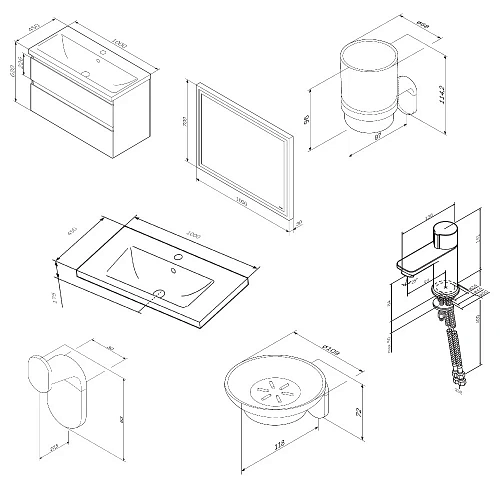 Комплект мебели AM.PM X-Joy BK85GR Комплект мебели AM.PM X-Joy BK85GR