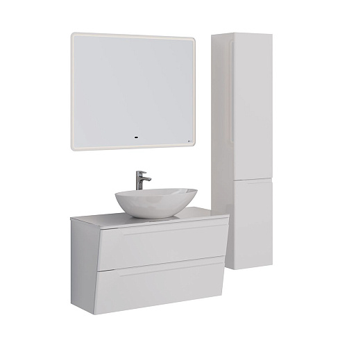 Тумба под раковину Lemark MIANO, 100 см подвесная, белый LM06M100T Тумба под раковину Lemark MIANO, 100 см подвесная, белый LM06M100T