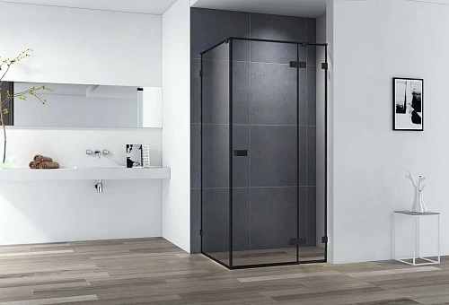 Душевой уголок CEZARES BELLAGIO-A-1-100-C-NERO 100x100см стекло прозрачное, профиль черный Душевой уголок CEZARES BELLAGIO-A-1-100-C-NERO 100x100см стекло прозрачное, профиль черный