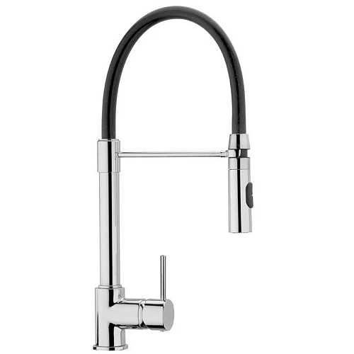 Смеситель для кухни Paini Cox 78CR557YOSPEKM гибкий излив черный Смеситель для кухни Paini Cox 78CR557YOSPEKM гибкий излив черный