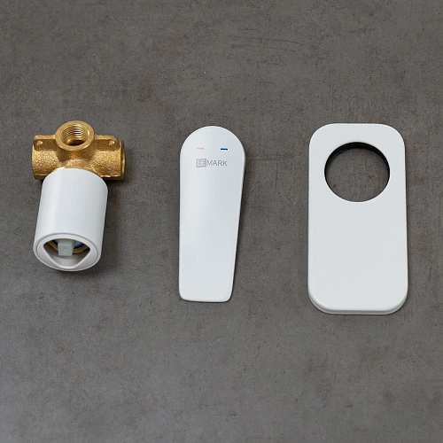 Смеситель для душа Lemark Bronx LM3723MW встраиваемый, белый/матовый Смеситель для душа Lemark Bronx LM3723MW встраиваемый, белый/матовый