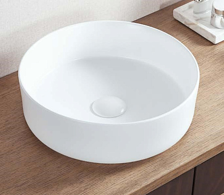 Раковина Boheme 884-WG круглая керамика глянцевая белая d36
