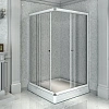 Душевой уголок Radomir Дрим 90 1-03-1-0-0-1181 квадратный, стекло матовое, поддон с каркасом и сифоном, профиль белый