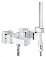 Смеситель для ванны GROHE Eurocube с душевым гарнитуром, хром (23141000) Смеситель для ванны GROHE Eurocube с душевым гарнитуром, хром (23141000)
