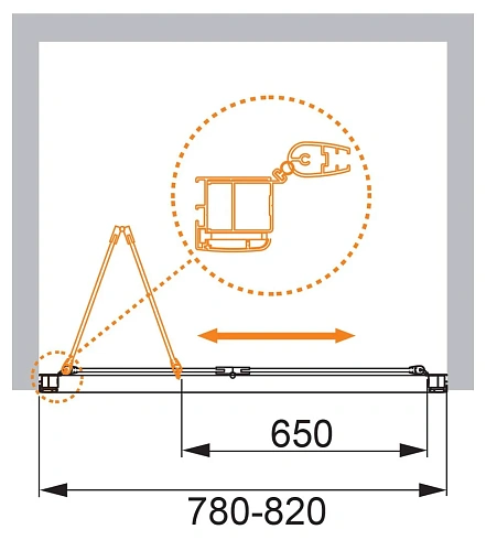 Душевая дверь CEZARES ANIMA-W-BS-80-P-Cr 80см стекло рифленое, профиль хром Душевая дверь CEZARES ANIMA-W-BS-80-P-Cr 80см стекло рифленое, профиль хром
